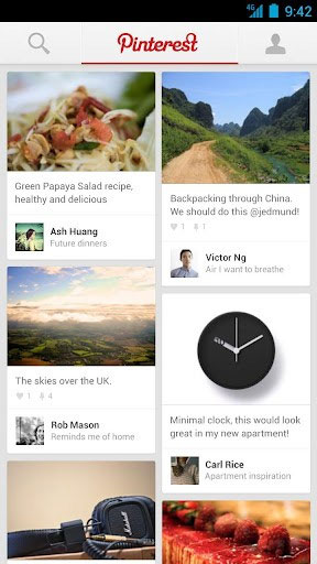 Pinterest trình làng app cho Android và iPad