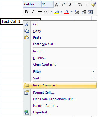 Sử dụng Comments Tool trong MS Excel