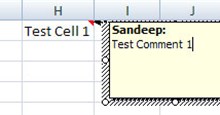 Sử dụng Comments Tool trong MS Excel