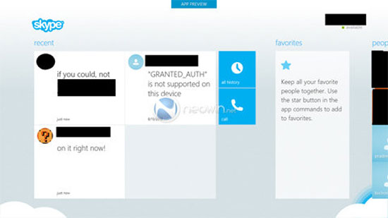 Phiên bản Skype cho Windows 8 lộ diện