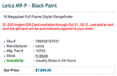 Leica M9 và M9-P giảm giá đến 1.000 USD tại Mỹ