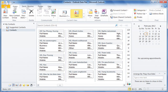 Tạo nhóm địa chỉ email trong MS Outlook 2010