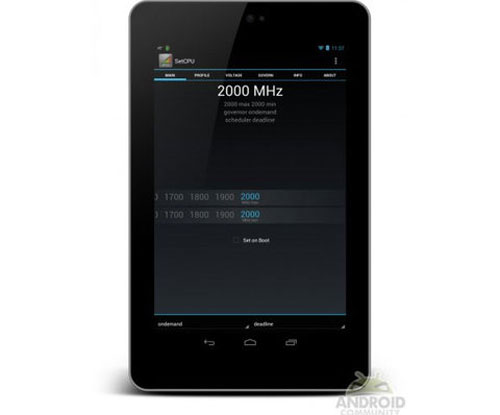 Nexus 7 'ép xung' lên 2 GHz thành công