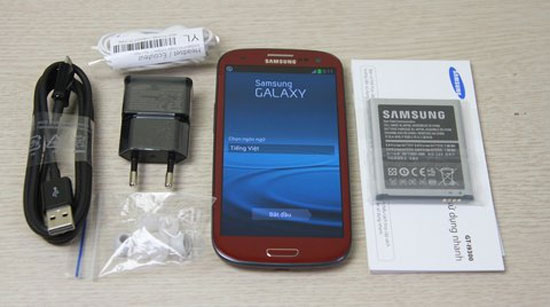 Galaxy S III màu đỏ chip lõi tứ bắt đầu bán ở VN