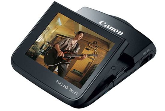 Máy quay phim nhỏ gọn dùng ống kính mắt cá của Canon