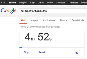 Dùng Google để tạo đồng hồ bấm giờ