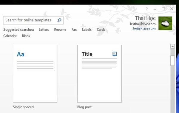 Viết Blog bằng Microsoft Word 2013