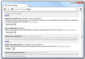 Trình duyệt Chrome cho máy tính hỗ trợ cảm ứng