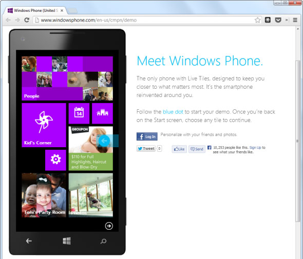 Trang giả lập chính thức mà Microsoft lập ra cho Windows Phone 8 6 cách giúp bạn nhanh chóng làm quen 1 hệ điều hành mới