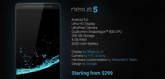 Nexus 5 sẽ do Motorola sản xuất, ra mắt trong quý tiếp theo?