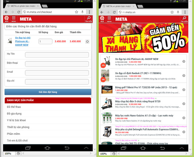 Không có nhiều doanh nghiệp làm website mobile như nhà sách trực tuyến này Mua sắm trên Mobile, bước chuyển biến mới của thương mại điện tử Việt Nam?