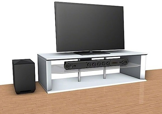 Bộ loa soundbar Sony HT-ST7 đi kèm subwoofer không dây.  Loa Sony HT-ST7 chất âm như rạp hát chuyên nghiệp