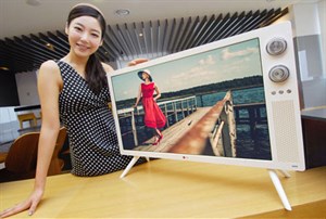 LG giới thiệu TV LCD màn hình phẳng kiểu dáng hoài cổ