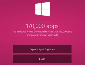 Windows Phone Store cán mốc 170.000 ứng dụng