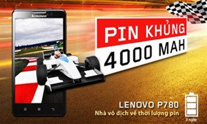 Lenovo P780 dùng pin "khủng" dung lượng 4.000 mAh