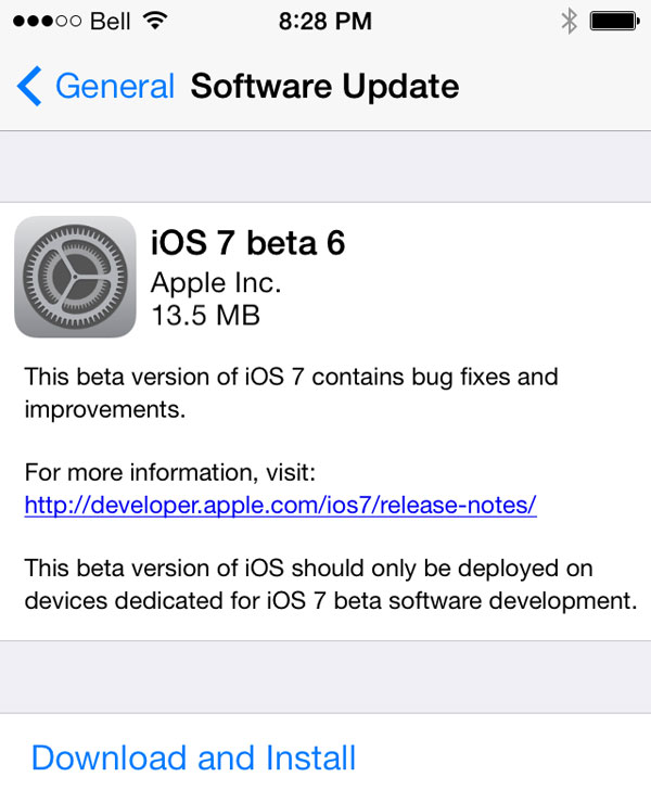 iOS 7 beta 6 chính thức ra mắt, có thể là bản thử nghiệm cuối cùng