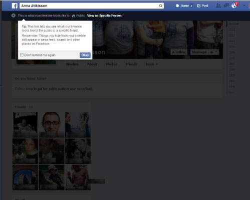 Nhấp vào View As/Xem với tư cách là Cách "đóng băng" dữ liệu nhạy cảm trên Facebook
