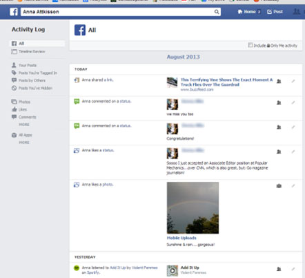 Nhấp vào Use Activity Log/Sử dụng nhật ký hoạt động Cách "đóng băng" dữ liệu nhạy cảm trên Facebook