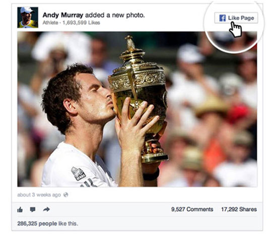 Giao diện một nội dung được nhúng trên website với đủ các lượt bình luận chia sẻ và cả nút Like Page dành cho các Fan Page. Facebook cho phép nhúng nội dung vào website khác