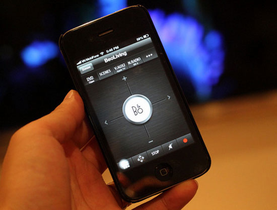 Ứng dụng điều khiển TV trên iPhone. TV 3D cao cấp giá hơn 700 triệu đồng của Bang & Olufsen ở Việt Nam