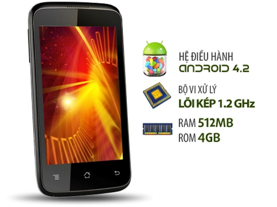 FPT F13 dùng hệ điều hành Android FPT giới thiệu smartphone lõi kép 1,2 GHz giá hấp dẫn