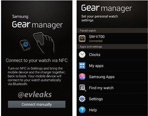 Lộ ứng dụng điều khiển Galaxy Gear trên smartphone