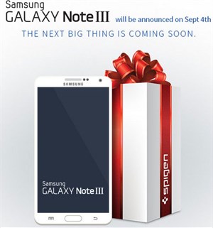 Galaxy Note III lộ diện trên website của hãng phụ kiện