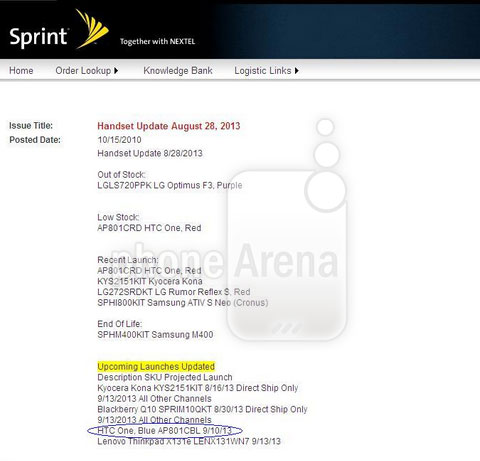 HTC One sắp có phiên bản màu xanh đầy lịch lãm
