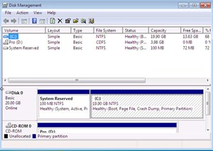 Hủy bỏ "hệ thống dự trữ" phân vùng trong Windows 7