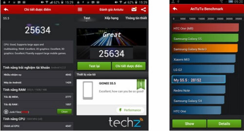 Smartphone Gionee S5.5 nâng cấp lên Android 4.4 KitKat Smartphone Gionee S5.5 nâng cấp lên Android 4.4 KitKat