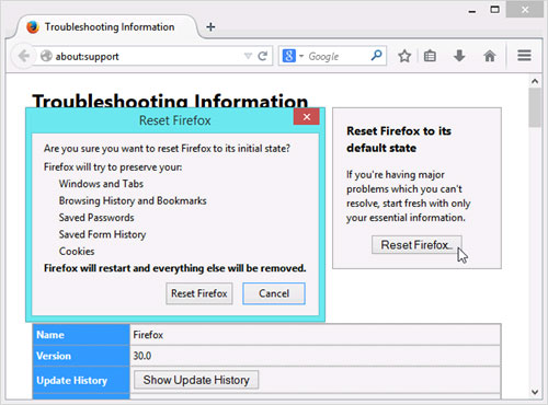 Trở về thiết lập mặc định trên Firefox Thiết lập trở lại mặc định cho ứng dụng trên Windows