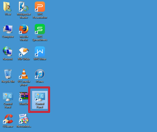 Trỏ đến tùy chọn Control Panel Sửa lỗi Windows 8 khi gặp màn hình đen