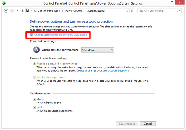 Vào mục Power Options, rồi vào đường dẫn “Choose what the power buttons do” Sửa lỗi Windows 8 khi gặp màn hình đen