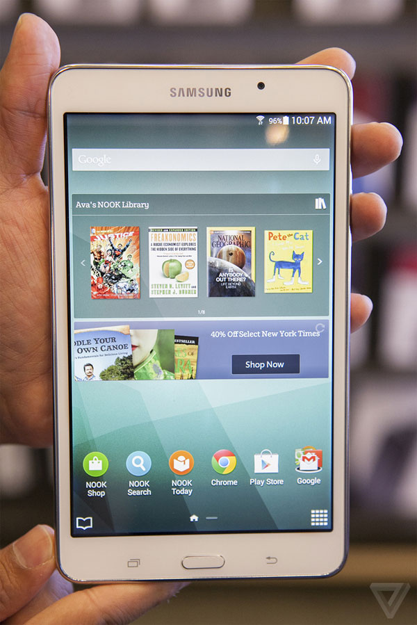 Samsung Galaxy Tab 4 Nook Samsung ra mắt bản Galaxy Tab 4 cho người thích đọc sách