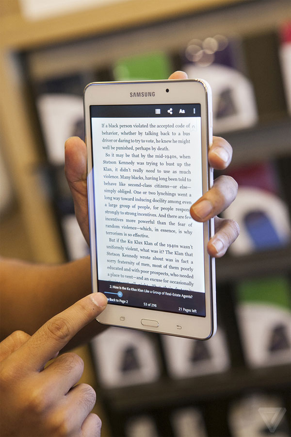 Samsung Galaxy Tab 4 Nook Samsung ra mắt bản Galaxy Tab 4 cho người thích đọc sách
