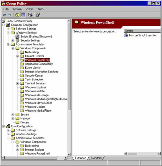 Hình 5: PowerShell ADM template bổ sung thêm các thiết lập vào Computer Configuration và User Configuration cho thực thi kịch bản