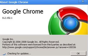 Bản cập nhật thứ nhất cho Google Chrome
