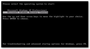 Thêm Recovery Console vào menu khởi động trên Windows XP