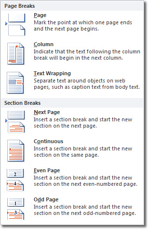 Tìm hiểu về Section trong Microsoft Word 2010