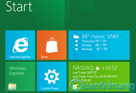 Tính năng mới trong Windows 8 cho người dùng laptop