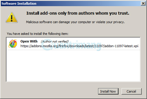 Nhấn Install