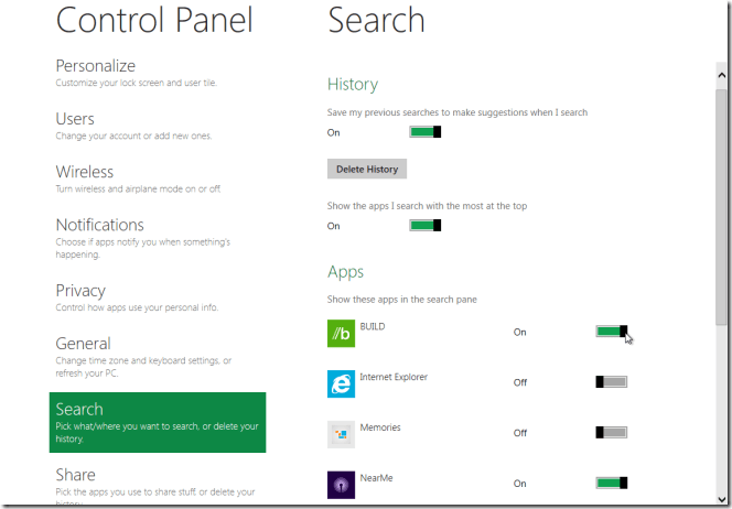 Đột nhập Control Panel Metro của Windows 8 