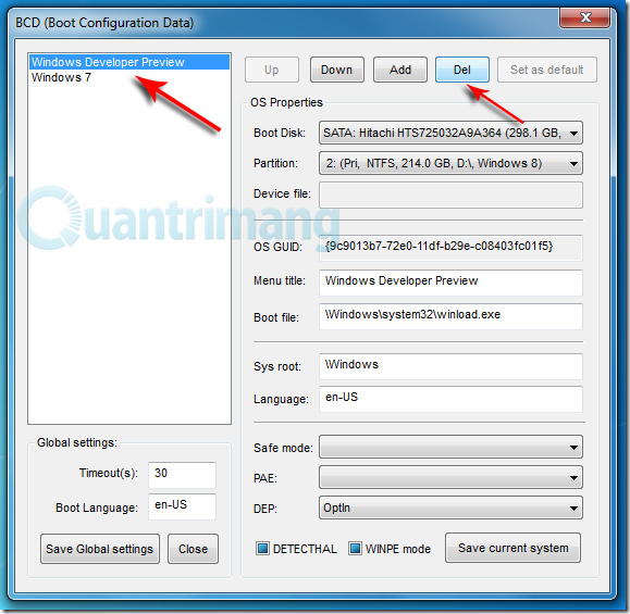 Hướng dẫn gỡ bỏ cài đặt Windows 8