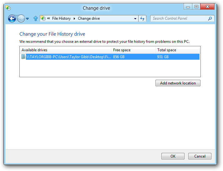 Nhấn nút Add network location