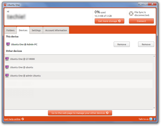 Ubuntu One: Dịch vụ lưu trữ đám mây đã có trên Windows