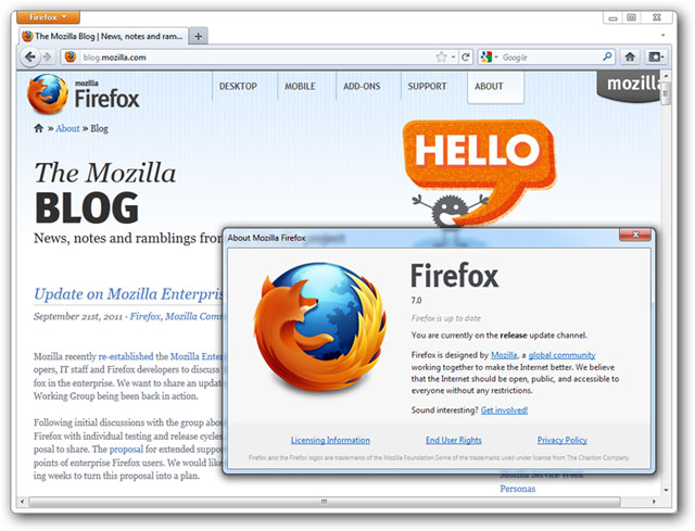 Firefox 7 chính thức được phát hành