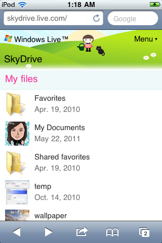 Truy cập SkyDrive từ iPhone