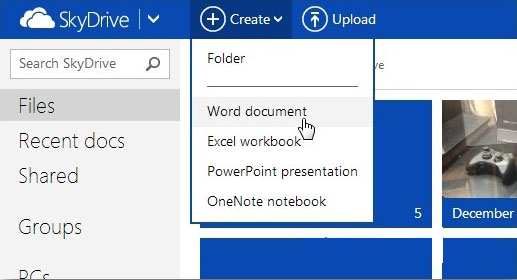 Tạo và chia sẻ tài liệu Office trên SkyDrive