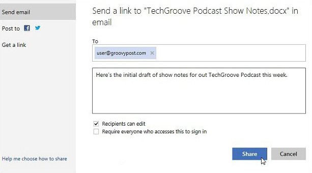 Tạo và chia sẻ tài liệu Office trên SkyDrive