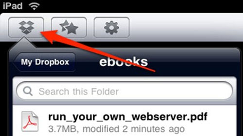 “Tuồn” sách vào iPad với DropBox